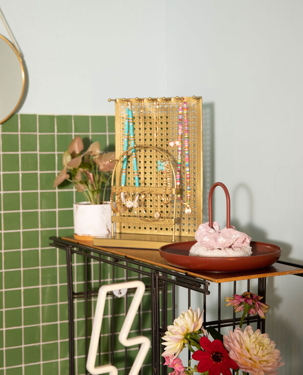 Porte-bijoux métallique jaune ocre - Pimkie