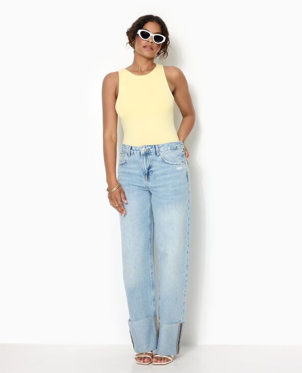 Body sans manches Jaune pâle - Pimkie