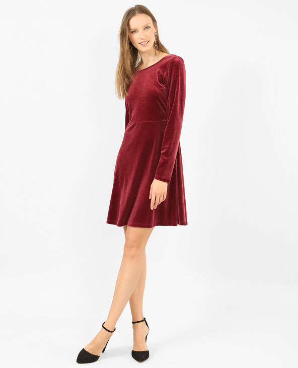 Robe velours bordeaux - Pimkie