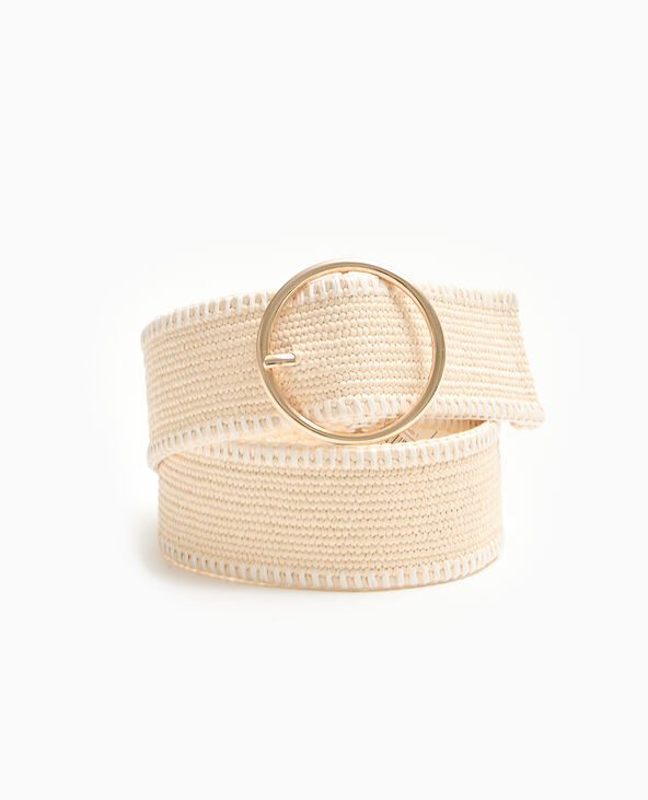 Ceinture en raphia élastiqué écru - Pimkie