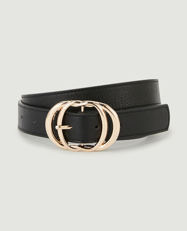 Ceinture avec double boucle noir - Pimkie