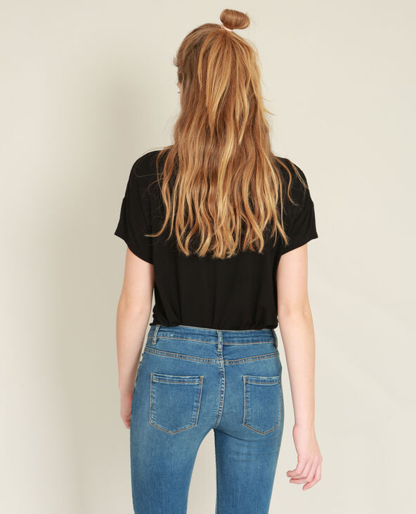 T-shirt bijoux noir - Pimkie
