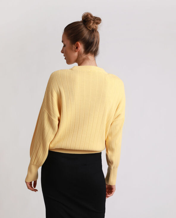 Pull strié jaune - Pimkie