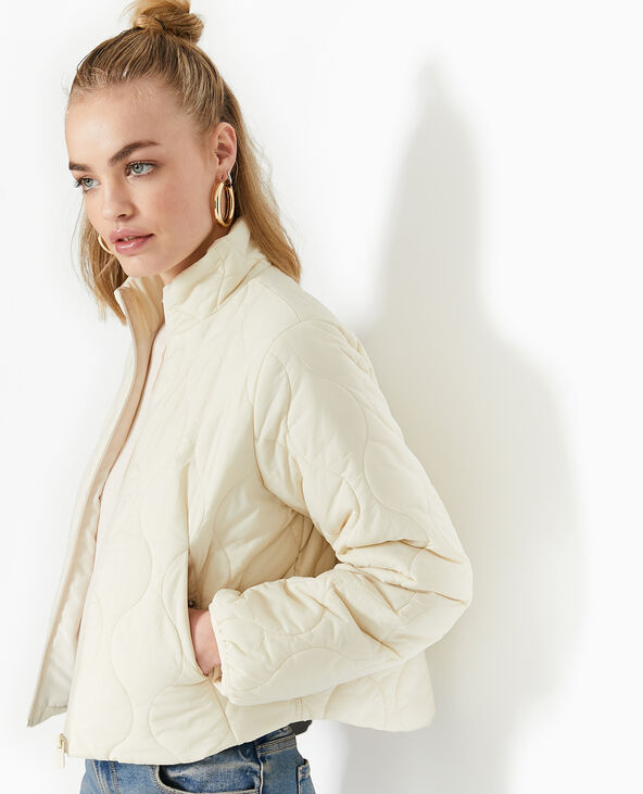 Blouson matelassé court blanc - Pimkie
