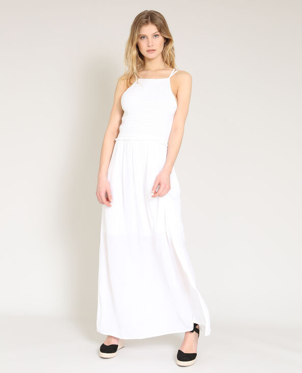 Robe top blanche bretelle