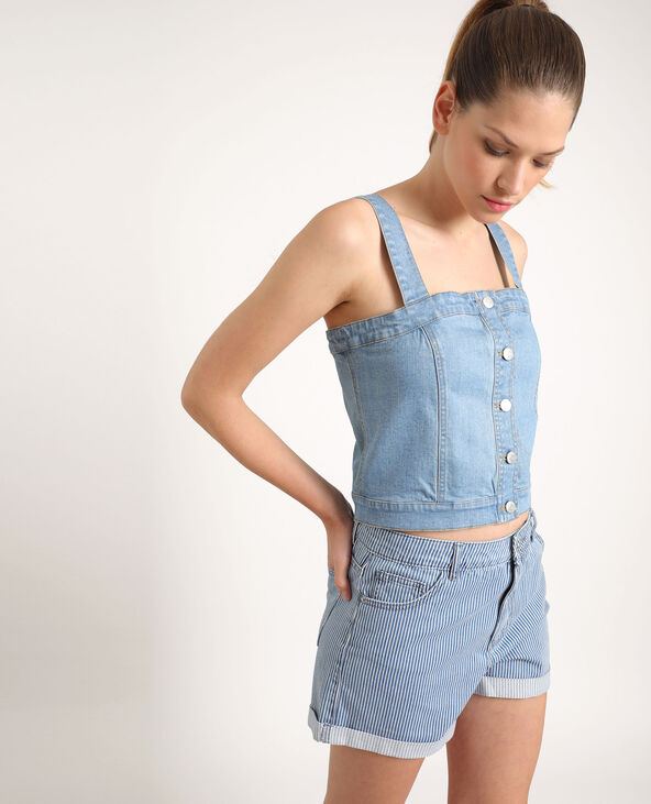Top en jean bleu clair - Pimkie