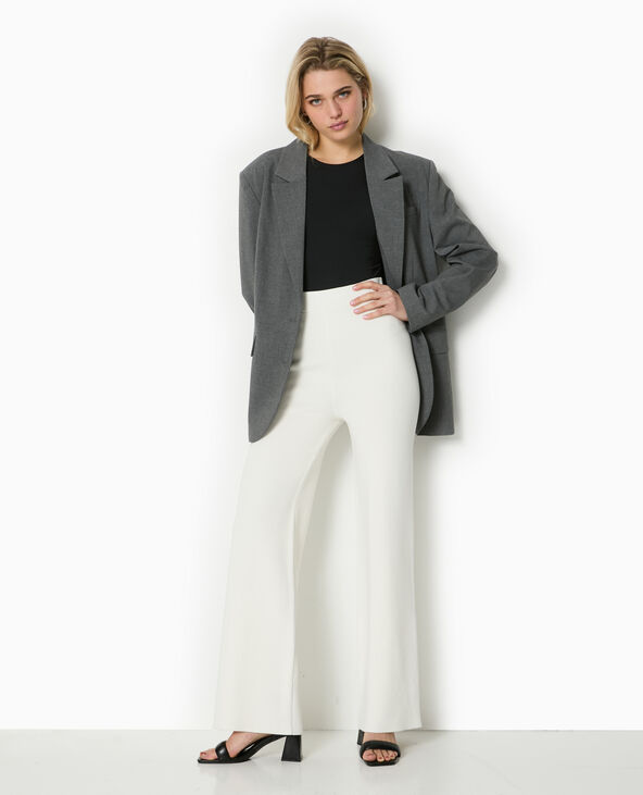 Pantalon droit en tricot blanc - Pimkie