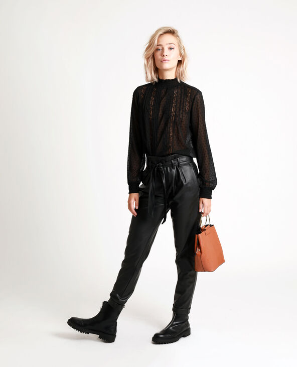 Blouse à plumetis noir - Pimkie