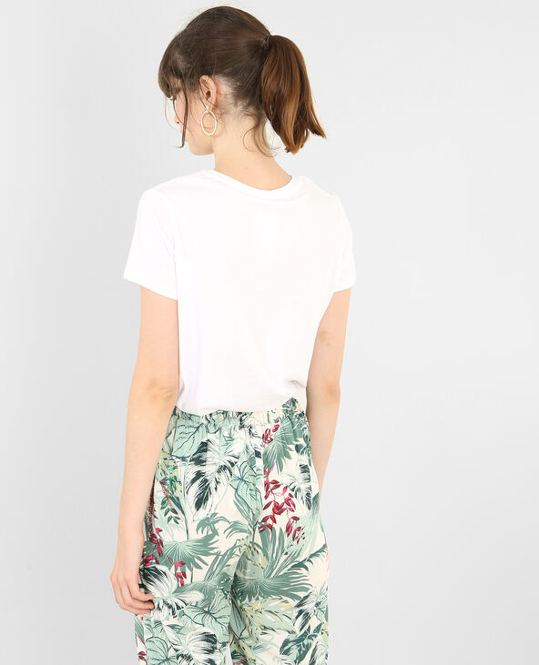 T-shirt flamant rose blanc - Pimkie