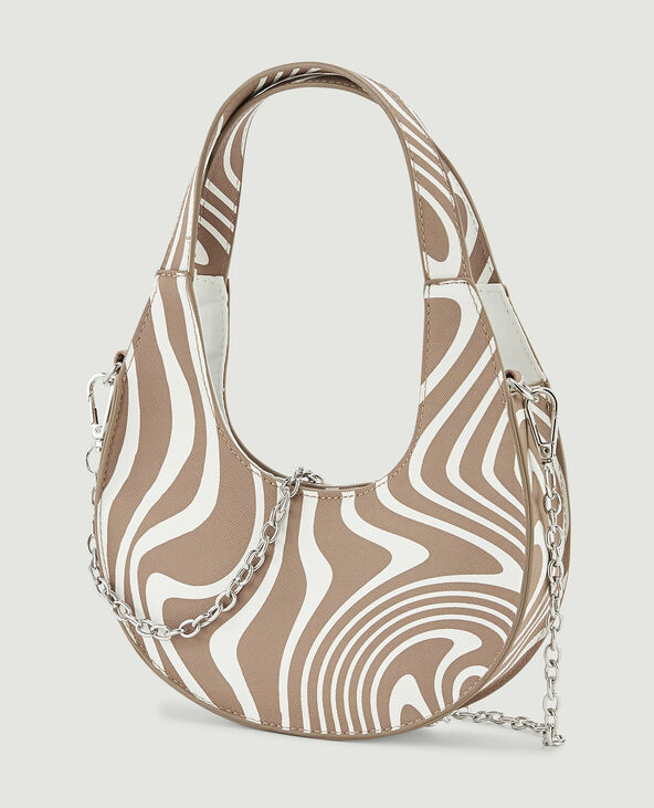 Sac rigide rond taupe - Pimkie