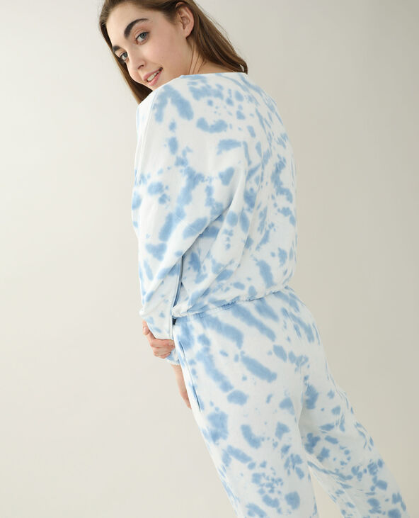 Sweat oversize tie and dye bleu - Pimkie
