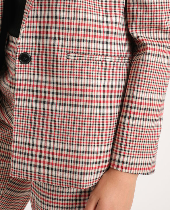 Blazer à carreaux beige - Pimkie