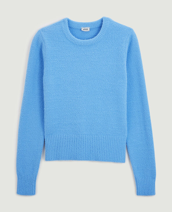 Pull maille fluffy bleu - Pimkie
