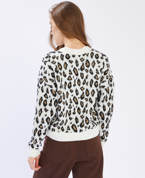 Gilet motif léopard poilu blanc - Pimkie