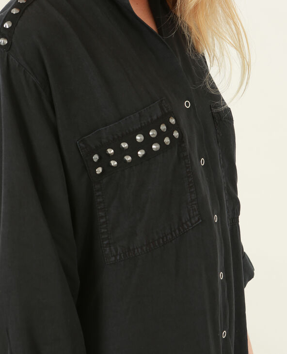 Robe chemise cloutée noir - Pimkie