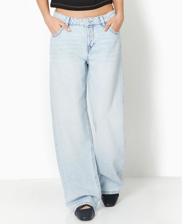 Jean wide taille basse bleu clair - Pimkie