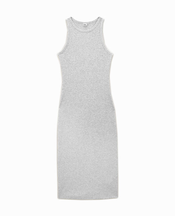 Robe débardeur maille côtelée gris chiné - Pimkie