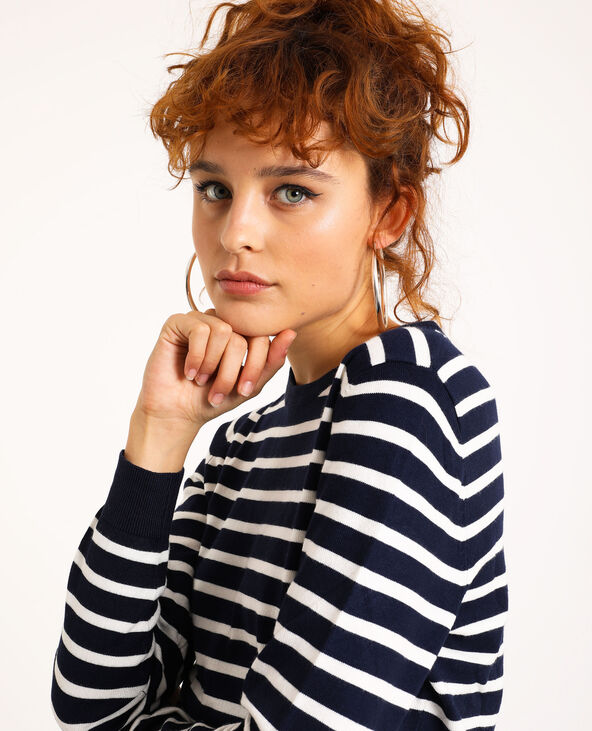 Marinière en maille bleu marine - Pimkie
