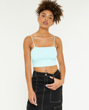 Brassière fines bretelles bleu turquoise - Pimkie