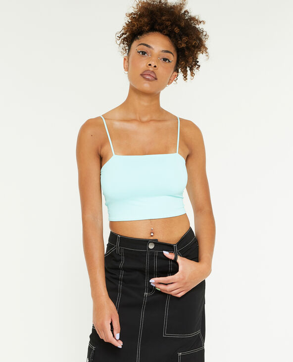 Brassière fines bretelles bleu turquoise - Pimkie