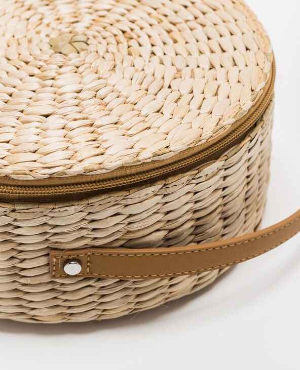 Sac rond en paille écru - Pimkie