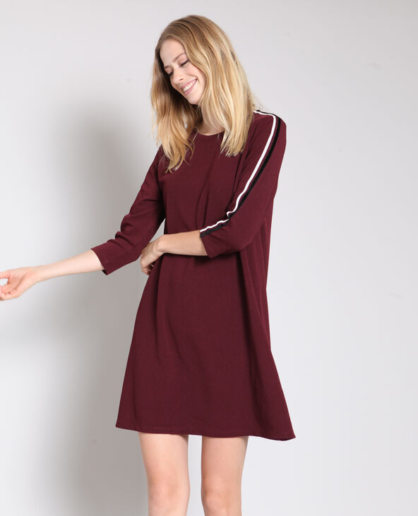 Robe droite bordeaux - Pimkie