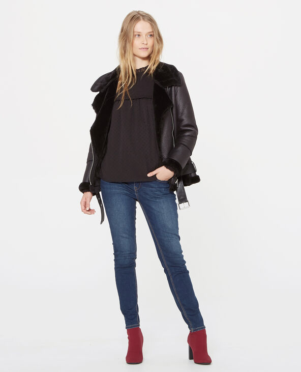 Blouse en plumetis noir - Pimkie