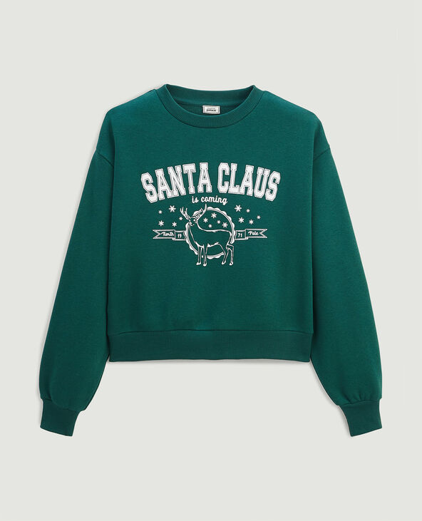 Sweat de Noël vert - Pimkie