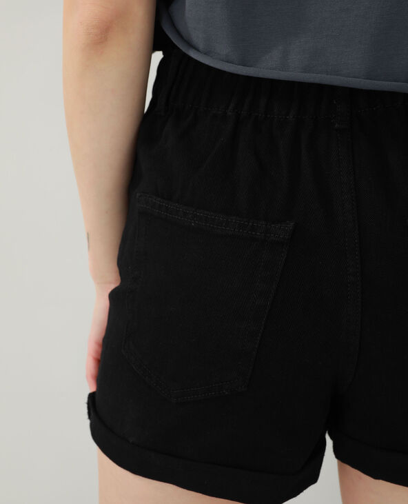 Short en jean high waist noir - Pimkie