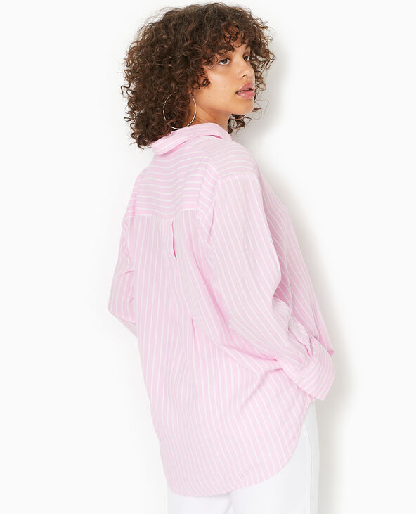 Chemise ample rayée Rose poudré - Pimkie