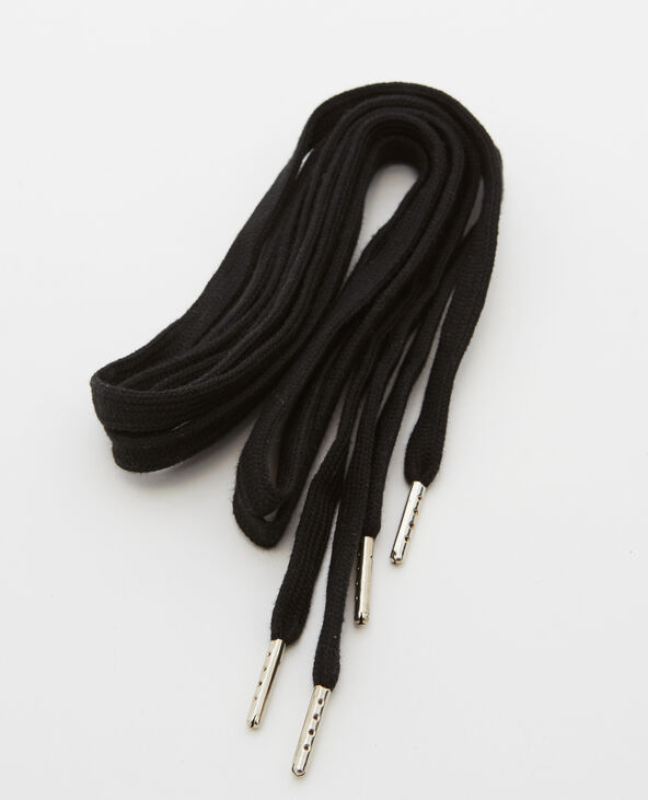 Baskets lacets satinés noir - Pimkie