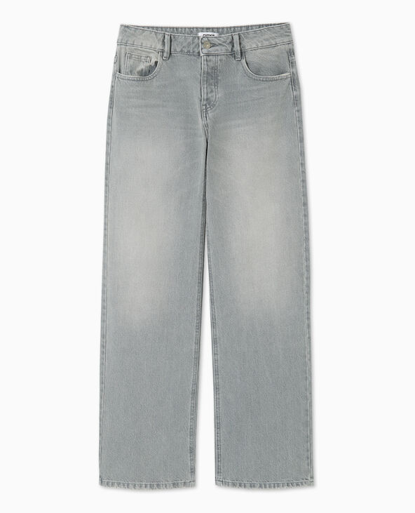 Jean droit taille basse blanc - Pimkie