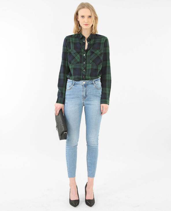 Chemise à carreaux noir - Pimkie