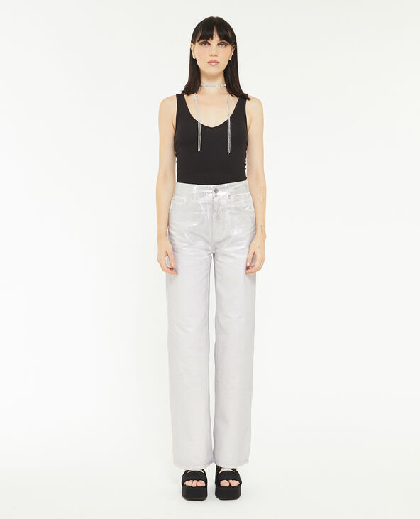 Jean enduit blanc cheap