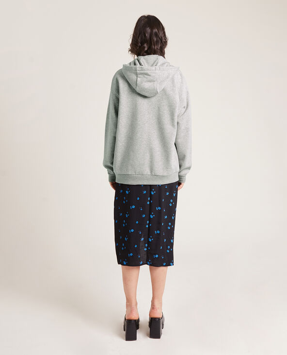 Sweat zippé avec capuche gris chiné - Pimkie