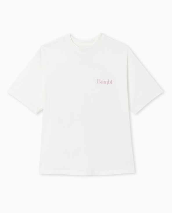 T-shirt oversize BAMBI blanc - Pimkie