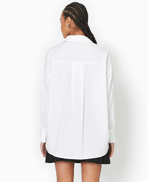 Chemise oversize unie blanc - Pimkie