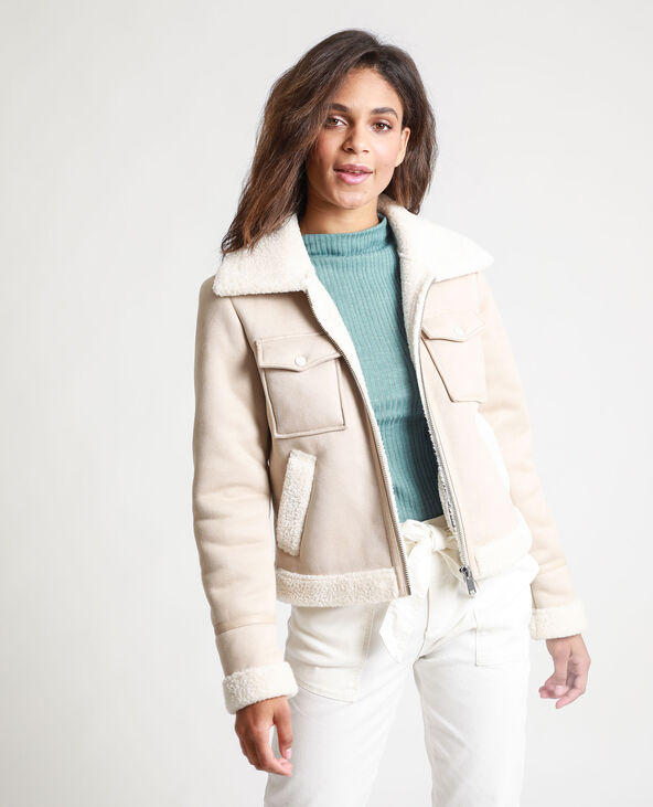 Veste imitation mouton écru - Pimkie