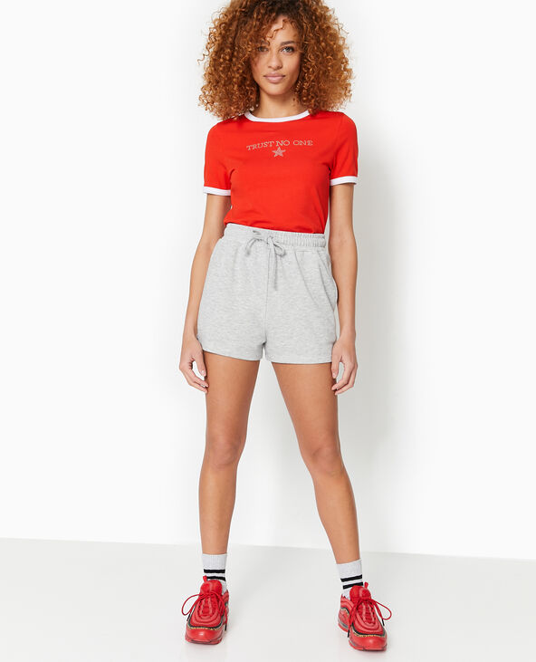 Short en molleton gris chiné - Pimkie
