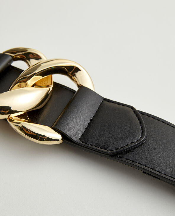 Ceinture Boucle dorée noir - Pimkie