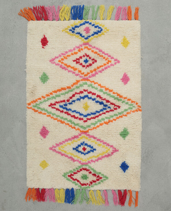 Tapis laine multicolore jaune - Pimkie