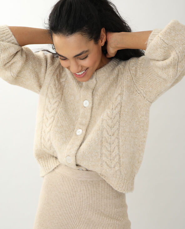 Gilet torsadé beige - Pimkie