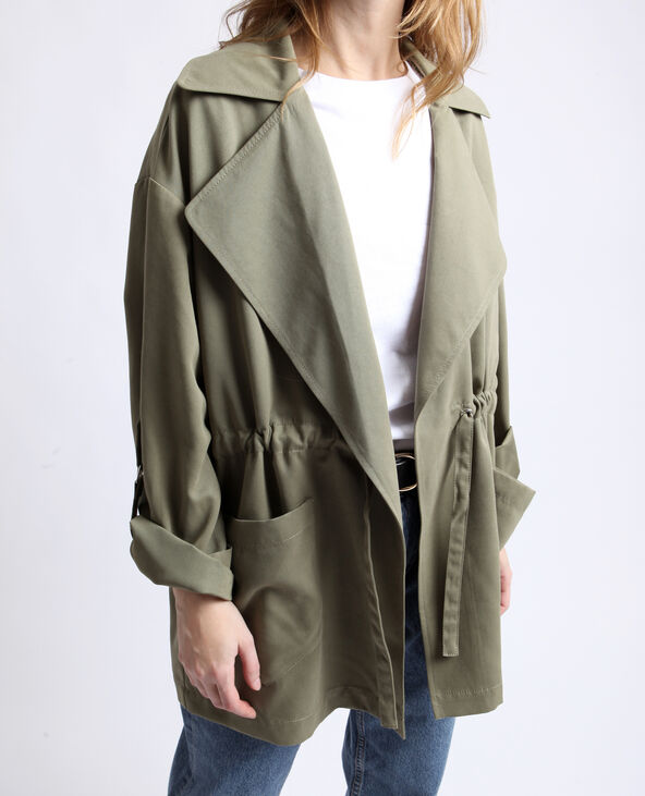 Veste fluide vert de gris - Pimkie