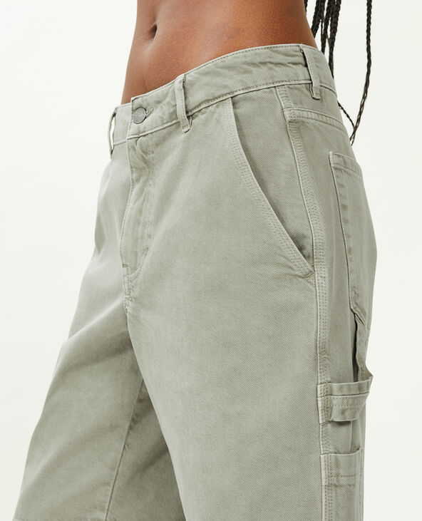 Bermuda charpentier cargo vert de gris - Pimkie