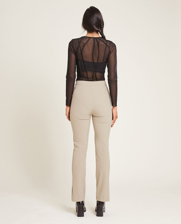 Pantalon slim avec fentes SMALL taupe - Pimkie