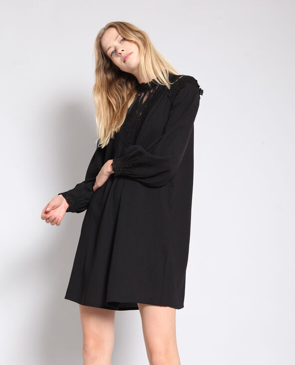 Robe détail dentelle noir - Pimkie