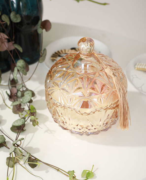 Bougie vintage avec pompon orange - Pimkie