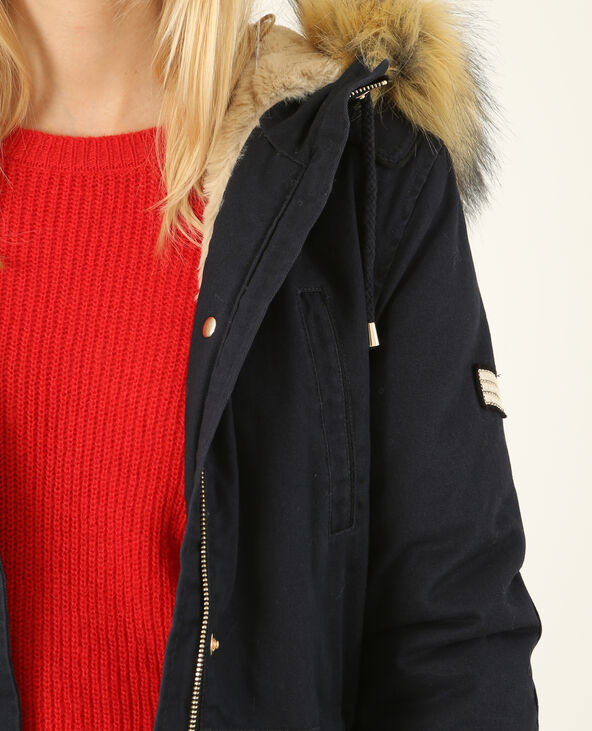 Parka longue à capuche noir - Pimkie
