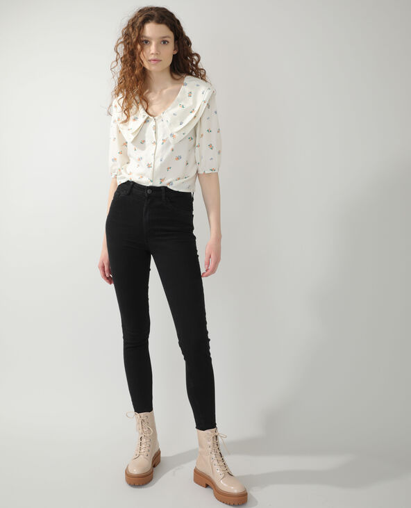 Chemise fleurie maxi col écru - Pimkie