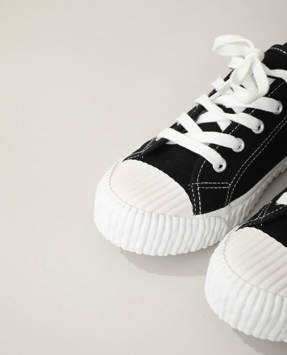 Baskets en toile noir - Pimkie